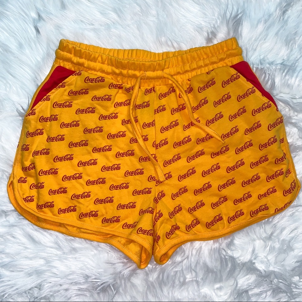 Yellow Coca Cola Lounge Shorts